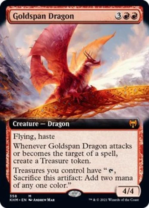 Goldspan Dragon (Extended Art) - Near Mint MTG Kaldheim - Image 1 of 1