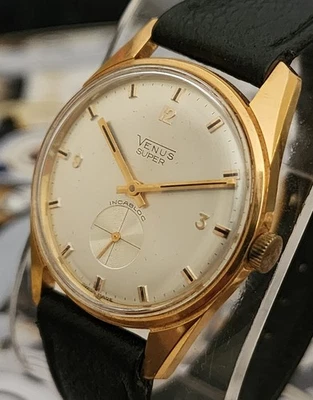 Vintage VENUS Super 21 Jewels Incabloc with Original Strap - Image 1 of 4