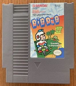 NES ~ DIG DUG 2 ~ II Trouble In Paradise ~ Nintendo NES-12-USA Cart Only NTSC - Picture 1 of 10