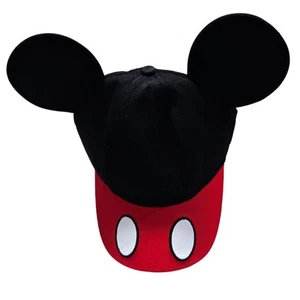 Disney Mickey Mouse NWT Kids Red/Black Adjustable Cap - Picture 1 of 7