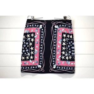 Falda Talbots Para Mujer Talla 8P Conchas Marinas Rosa Azul Marino Marinero Náutico Pequeña - Imagen 1 de 7