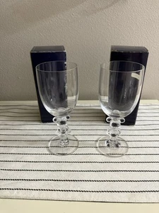 Vintage 1970’s Walt Disney Company Mickey And Minnie Mouse Wine Glasses Set Of 2 - Picture 1 of 9
