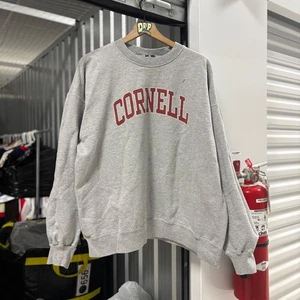 Vintage Cornell University Sweatshirt Mens XL IvySport Crewneck Gray Spellout - Picture 1 of 7