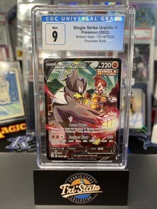 2022 POKEMON SINGLE STRIKE URSHIFU V HOLO BRILLIANT STARS TG18/TG30 CGC 9 - Picture 1 of 2