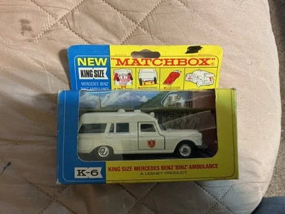 LESNEY MATCHBOX K-6 KING SIZE MERCEDES BENZ BINZ AMBULANCIA NUEVO Foto 1 de 4