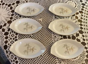 Vintage sechs (6) Noritake Butterdosen 6341 Bambus orientalisch NEU - Bild 1 von 3