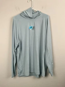 HUK Herren Langarm Performance Hoodie Größe Large Eisblau Leicht Angeln - Bild 1 von 8