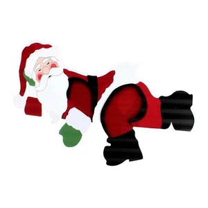 Christmas Fence Peeper Decoration 2D Decorative Cute for Garden Outdoor Home - Picture 1 of 6