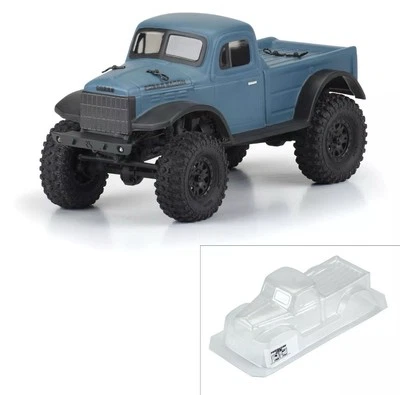 Pro-Line Axial SCX24 JLU 1946 Dodge Power Wagon Mini Crawler Body (Clear) - Image 1 of 3