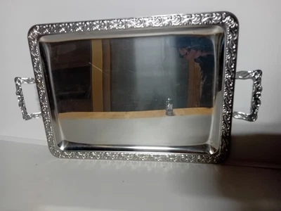 Edelstahltablett/Serviertablett/Jugendstil - Bild 1 von 4
