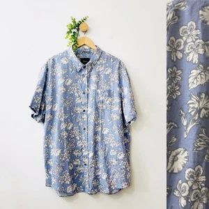 Rails NWT Linen Blend Carson Rustic Flower Short Sleeve Shirt Men’s Size XXL - Picture 1 of 9