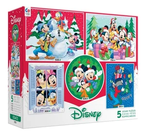 Ceaco Puzzle;  Disney Christmas 5-in-1;  300-750 pieces;  3701-4 - Picture 1 of 8