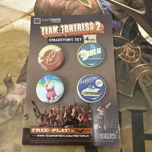 New Team Fortress 2 Loot Crate Exclusive 4 Pack Collectors Set Buttons Pins +2-C - Picture 1 of 1
