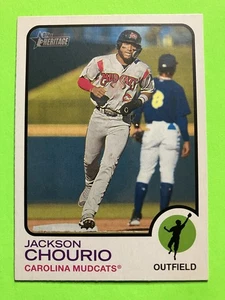 Topps Heritage 2022 edición de ligas menores Jackson Chourio #23 Carolina Mudcats - Imagen 1 de 2