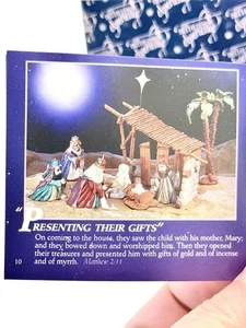 Tarjeta caballete marrón Bethlehem Experience Enesco Dennis con folletos - Imagen 1 de 5