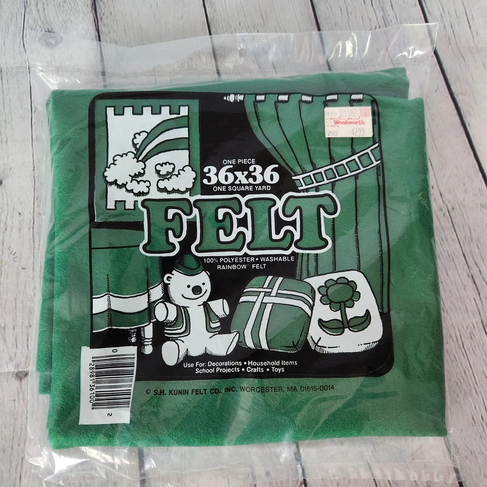 Woolworths Green Christmas Felt 1 Square Yard by S. H. Kunin Felt Company  - Image 1 of 4