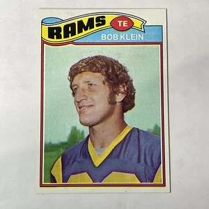 Tarjeta de fútbol americano 1977 Topps Bob Klein Los Angeles Rams #343 - Imagen 1 de 2