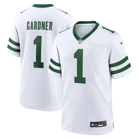 AHMAD SAUCE GARDNER 1 NEW YORK JETS LEGACY GAME MEN JERSEY - WHITE Cover