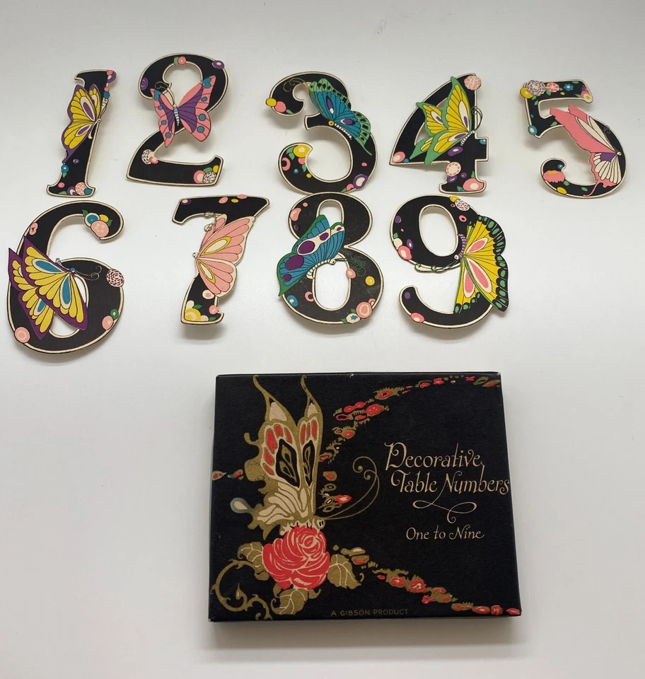 Декоративный стол номера 1-9 бабочки Gibson продукт винтажные вечеринки расходные материалы  - Изображение 1 из 4