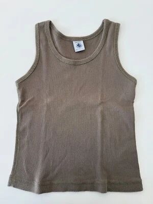 Top sin mangas tejido 100 % algodón acanalado verde caqui Petit Bateau - 6 años Foto 1 de 2