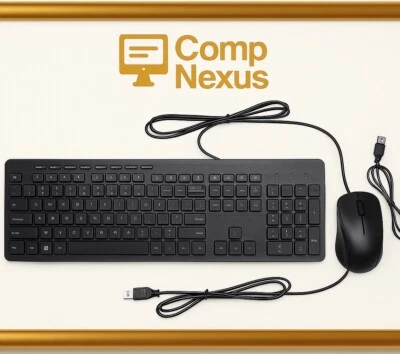 CiT KBMS-001 - USB Keyboard and Mouse Combo - Black Mouse and Keyboard for PC - Image 1 of 3