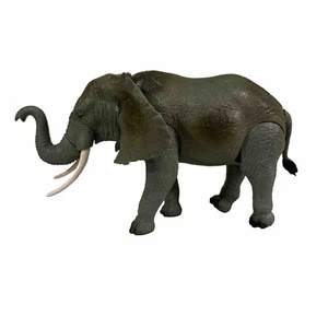 African Gray Elephant Poseable Toy 9" x 5" Wildlife Animal Realistic Model - Picture 1 of 12