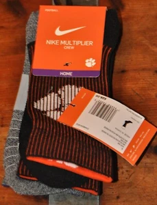 Clemson Tigers Nike Multiplikator Crew Socken UNISEX GROSS NEU mit Etikett 2 Paar - Bild 1 von 2