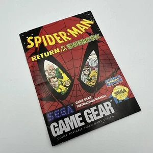 NUR Bedienungsanleitung !!! Spiderman Return of the Sinister Six Sega Game Gear - Bild 1 von 6