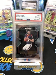 DAVIS MILLS 2021 Panini Prizm 352 RC Rookie PSA 10 GEM MINT Texans - Foto 1 di 3