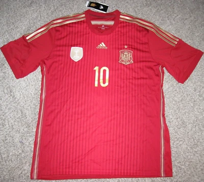 Cesc Fabregas Men's 2XL Red Spain 2014 World Cup Adidas Replica Soccer Jersey - Image 1 of 4