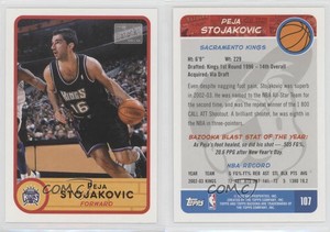 2003-04 Bazooka Peja Stojakovic #107
