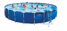 PISCINA TONDA CON TELAIO FRAME INTEX 732x132 CON POMPA SCALETTA TELI
