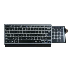 Posturite Number Slide Mini Keyboard With Retractable Number Pad Black Wired - Picture 1 of 11