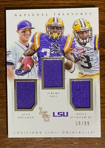 2015 National Treasures Team Trios Alex Bregman Jeremy Hill Odell Beckham Jr /99