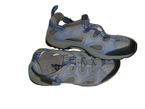 Lands End Women’s Blue Hiking Sandal Shoe 191511 Suede Trail Shoe Size - Picture 1 of 13