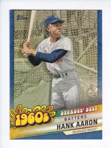 Topps Serie 2 2020 #DB-21 Hank Aaron décadas mejor paralelo azul - Imagen 1 de 2