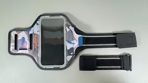 Armband Case for Phone w/ Card Slot | Universal Compatibility | Blue & Grey Camo - Picture 1 of 8
