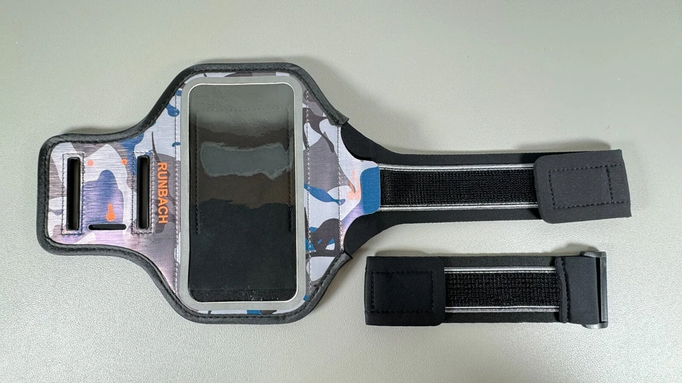 Armband Case for Phone w/ Card Slot | Universal Compatibility | Blue & Grey Camo - Image 1 of 4