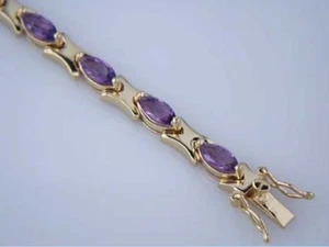 JDL 6.25 CARTS AMETHYST TENNIS BRACELET - Picture 1 of 1