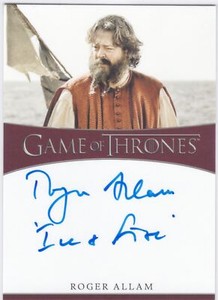 Game Of Thrones Iron Anniversary 2 Auto Roger Allam - "Ice + Fire" 51-75