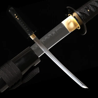 Espada Japonesa 30"" Wakizashi Real Hamon Arcilla Templada T10 Acero Muy Afilada Foto 1 de 4