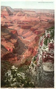 Grand Canyon Arizona AZ, Road From The Outlook Grand View, postal vintage - Imagen 1 de 2