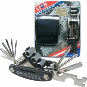 Lion Bicycle Repair Tool Kit 15 Piece With Canvas Holder Puncture Patches & Glue - Picture 1 of 1