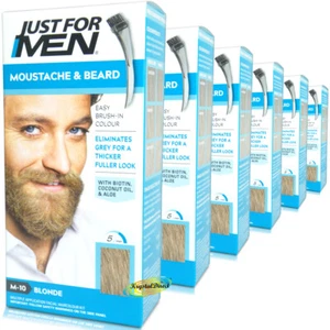6x Just For Men M10 BLONDE Moustache & Beard Facial Hair Colour Gel Dye - Picture 1 of 1