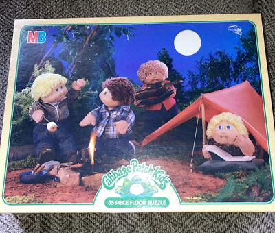 Vintage Cabbage Patch Kids Camping 35 Piece Jumbo Floor Puzzle New in Box - Image 1 of 4