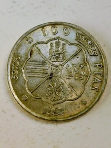 100 PTAS Silver Spain 1966 FRANCO - Picture 1 of 2