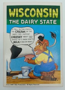1987 ZOOT Alien Productions "U.S. of ALF" Sticker #49 Wisconsin - MP - Bild 1 von 2