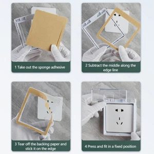 1pc Wall-mounted Switch Protective Cover Power Outlet Protector Socket Box - Picture 1 of 18