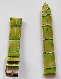 Neu hochwertiges Elysee Uhrenband Uhrenarmband Leder apfel grün 18mm E94 - Bild 1 von 2