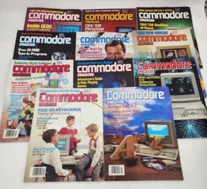 Lot of 11 Vintage Commodore Magazine 1987 January-November - Picture 1 of 16